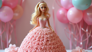barbie in the cake