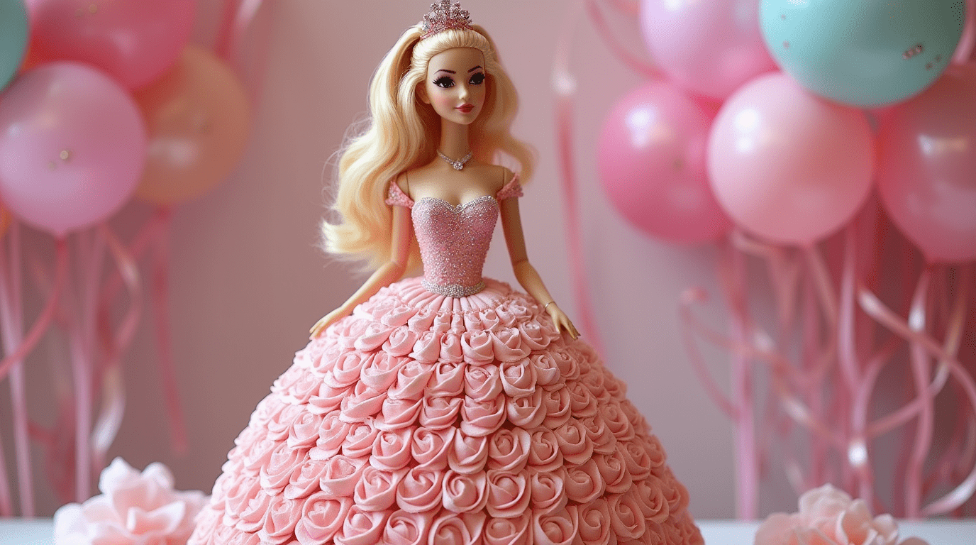 barbie in the cake