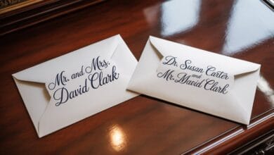 how to address an envelope to a married couple