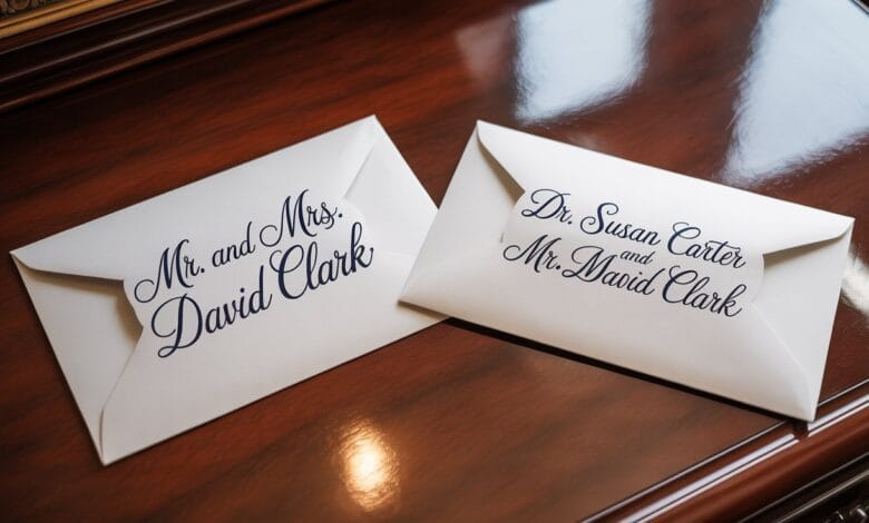 how to address an envelope to a married couple